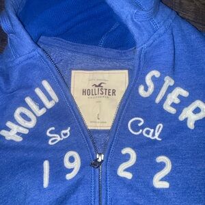 Hollister Blue Zip-Up Hoodie